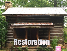 Historic Log Cabin Restoration  Hope Mills, North Carolina